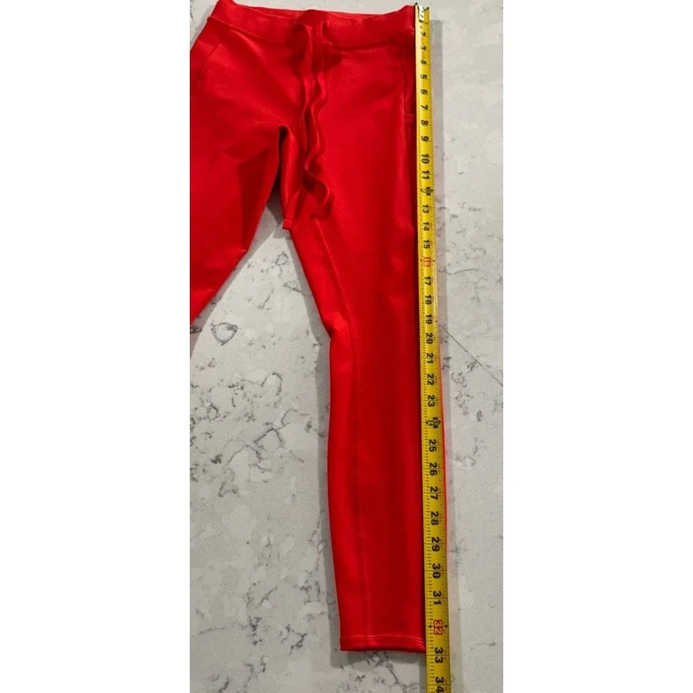 ALO Yoga‎ 7/8 High Waist Checkpoint Leggings Womens XS Red Stretch Drawstring